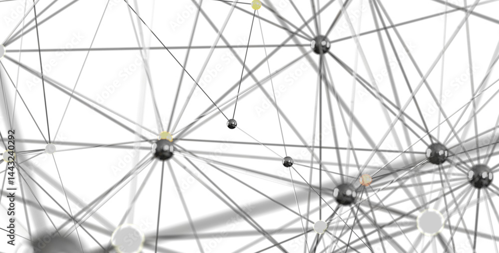 Fototapete 3d rendering of a complex network. ideal for technology, connection, and global concepts.