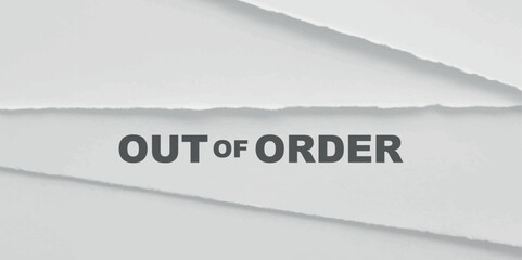 out of order text information sign