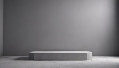 Elegant gray backdrop with soft shadows, ideal for product display,  muted tones,  minimalist