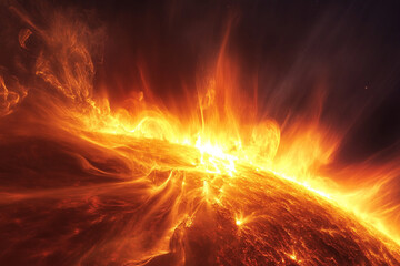 Intense Solar Flare A Fiery Celestial Event