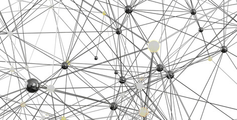 Obraz premium Abstract image of interconnected nodes representing networks, technology, connections, and global communication.