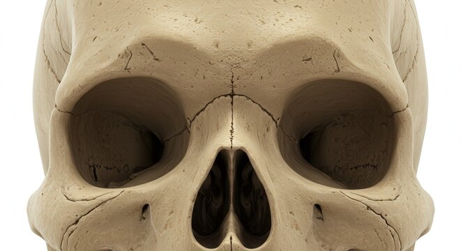 Human Skull Close-Up Illustration