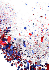Red Blue Confetti Explosion Celebration