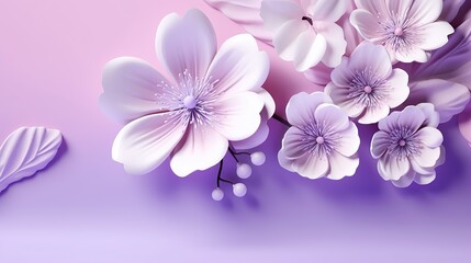 Fototapeta premium white flowers on a black background