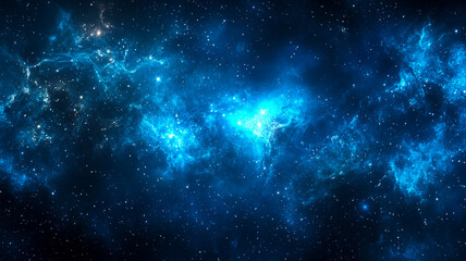 Deep blue night sky with stars minimalist space background for serene design projects