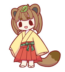 タヌキの女の子