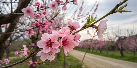 Obraz premium pink magnolia tree