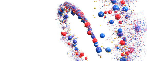 Dynamic spheres swirl, creating vibrant energy. Ideal for tech, design, or celebration themes.