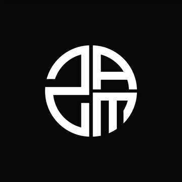ZAM logo ZAM icon ZAM vector ZAM monogram ZAM letter ZAM minimalist ZAM triangle ZAM flat Unique modern flat abstract logo design.