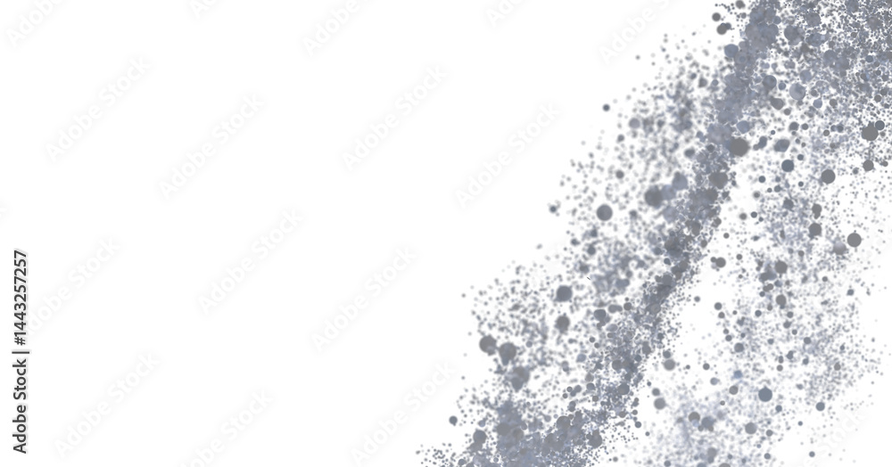 Poster abstract background with swirling gray particles. perfect for technology, science, or design project