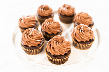 Baking Chocolate Cupcakes with Decadent Chocolate Frosting