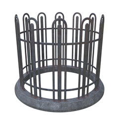 Old Tree Guard, 3d illustration isolated on white background