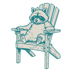 Funny Raccoon graphic design.