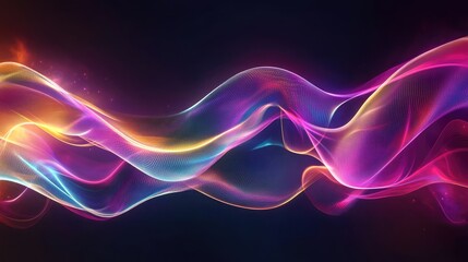abstract glowing lines, futuristic wavy background ,bstract background with colorful glowing waves ,neon light waves changing color, wallpaper design
