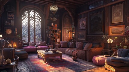 Sunlit Luxury: A Victorian-Style Living Room