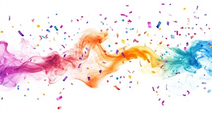 Abstract multicolored smoke on a white background ,Colorful smoke isolated on white background ,Abstract colorful smoke on white background