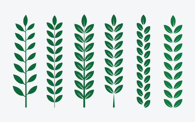 Green and natural color creative leaf with branch brush design