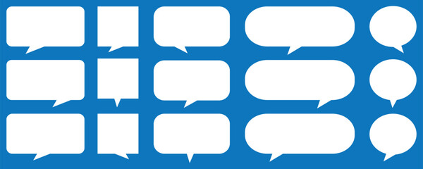 Obraz premium Speech bubble, speech balloon, speak bubble text set, chat bubble line art icon for apps and websites. message box , 