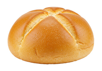 Fresh baked bun isolated on transparent background