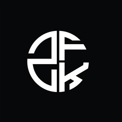 ZFK logo ZFK icon ZFK vector ZFK monogram ZFKletter ZFKminimalist ZFKtriangle ZFKflat Unique modern flat abstract logo design.
