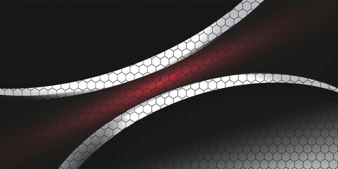 Hexagonal cyberspace green background. Hexagon grid tech pattern.