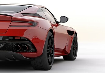 Sleek Red Sports Car with Stylish Design and Glossy Finish