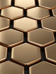 Interlocking golden geometric shapes creating a strong foundation image - seamless modern repeating