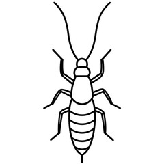 Stylized Earwig Line Design