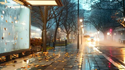 bus stop. empty white lightbox. empty billboard. bus stop advertising. bus stop advertising. - Powered by Adobe