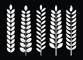 White and creative leaf with branch brush design