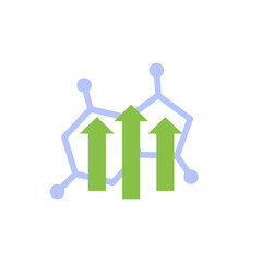 hormonal boost icon on white, vector