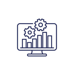performance test line icon with a graph