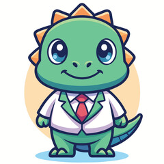 Obraz premium Cute dinosaur in a suit