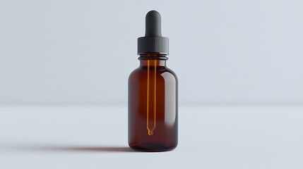 Amber glass dropper bottle