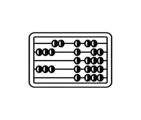 Abacus Icon: Math, Calculation, Vintage Symbol