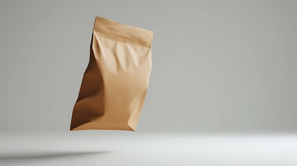 Beige paper bag mockup