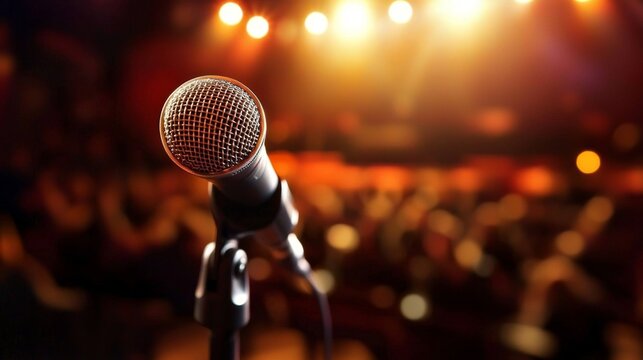 An atmosphere filled with joy as performers entertain through speech and song.