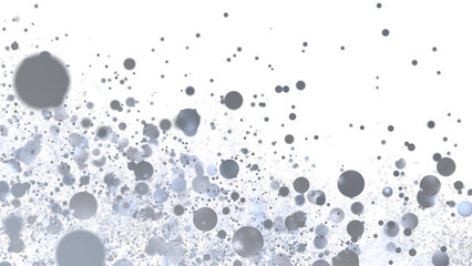 Sparkling silver bubbles on white. Perfect for website backgrounds, presentations, or design elements.