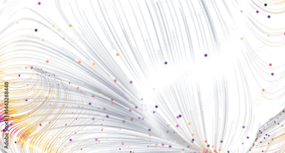 Aufkleber Abstract background with colorful lines and dots. Perfect for websites, presentations, and more.