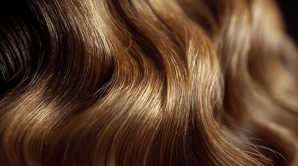 Naklejka premium Smooth, wavy brown hair texture