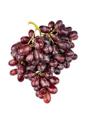 Fresh ripe blue grapes isolated on white background