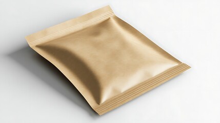 Beige square pouch mockup