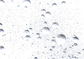 White background with many air bubbles. Perfect for cosmetic or cleaning product visuals.