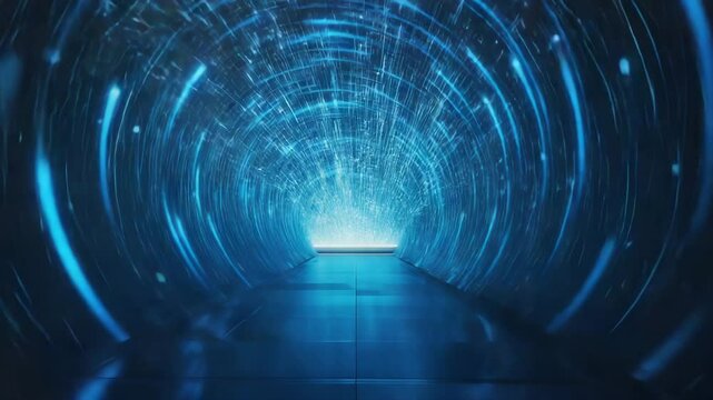 A bright, glowing data various devices servers vast digital network. filled abstract globe, glowing lines high-speed internet continuous big data transfer continents technology 4k video