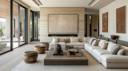 Serene Minimalist Living Room Interior Design