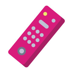 Remote vector icon. Flat style remote control device symbol illustration icon on white background. Simple TV remote silhouette sign symbol web logo design. Vector television control illustration.