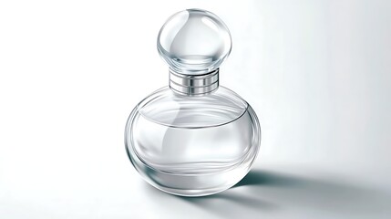 Clear glass perfume bottle