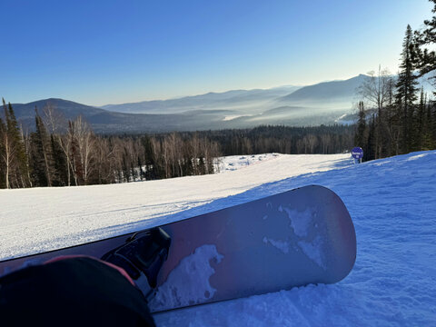 Snowboarding adventure in the serene slopes of sheregesh