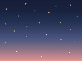 Fototapeta premium ゆめかわいい夜空の背景素材