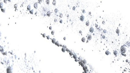 Obraz premium Abstract background of silver bubbles floating on white. Perfect for clean, modern designs.